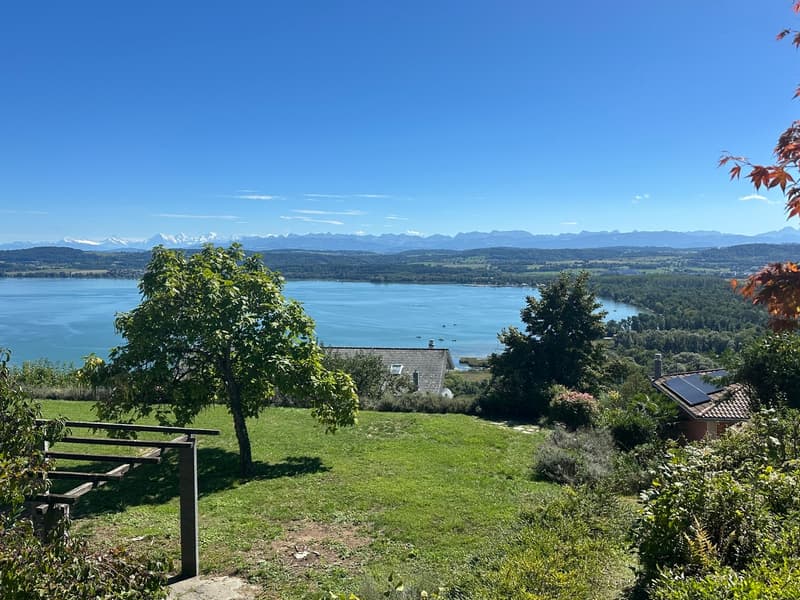 TERRAIN AVEC INCROYABLE VUE SUR LE LAC DE MORAT (2)