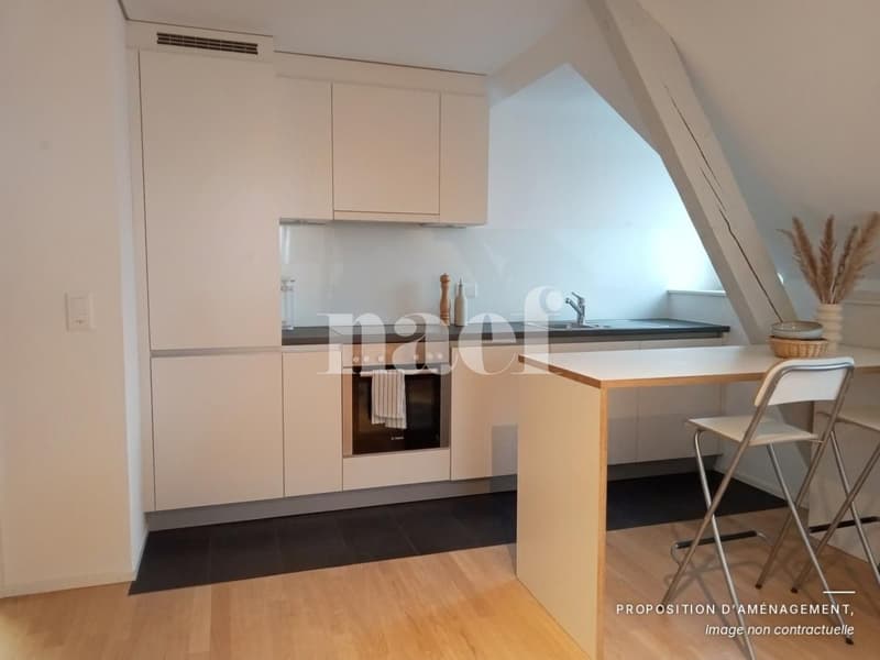Appartement de 2 pièces au dernier étage - proche Maladière à Neuchâtel (2)