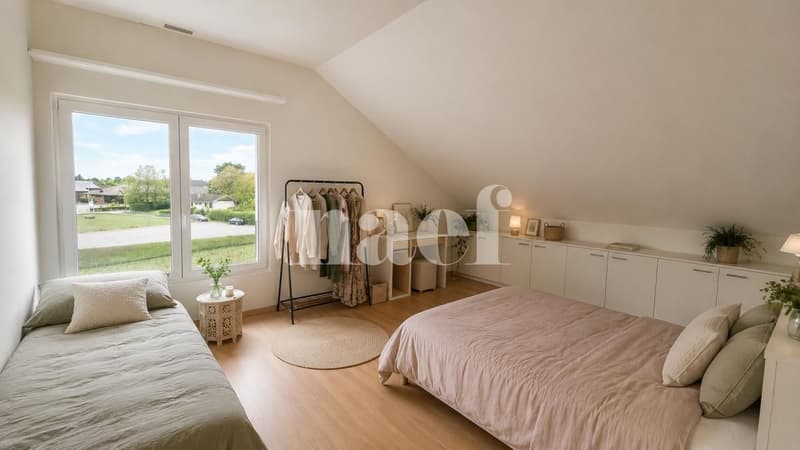 Bel appartement au centre du village de 3 pièces d'env. 82m2 au 3ème étage avec jardin commun (5)
