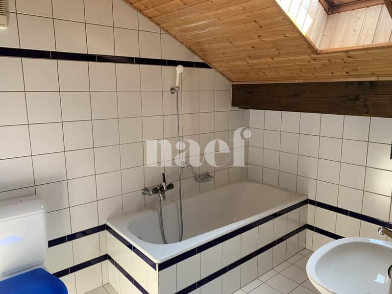 Charmant appartement duplex de 3 pièces dans les combles avec balcon et vue campagne (6)