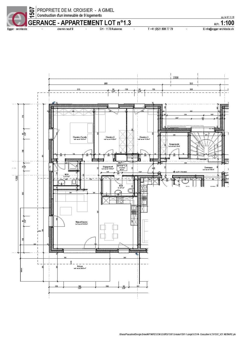 Bel appartement d'env. 95 m2 de 4.5 pièces au 1er étage avec balcon (2)