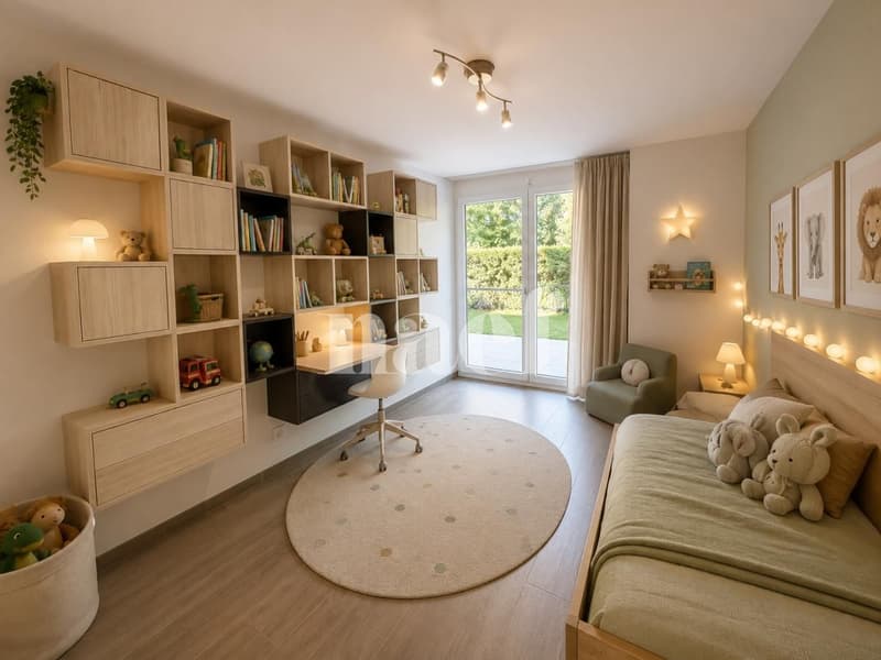 Bel appartement traversant de 3.5 pièces + annexe indépendante au rez-de-chaussée avec jardins (6)