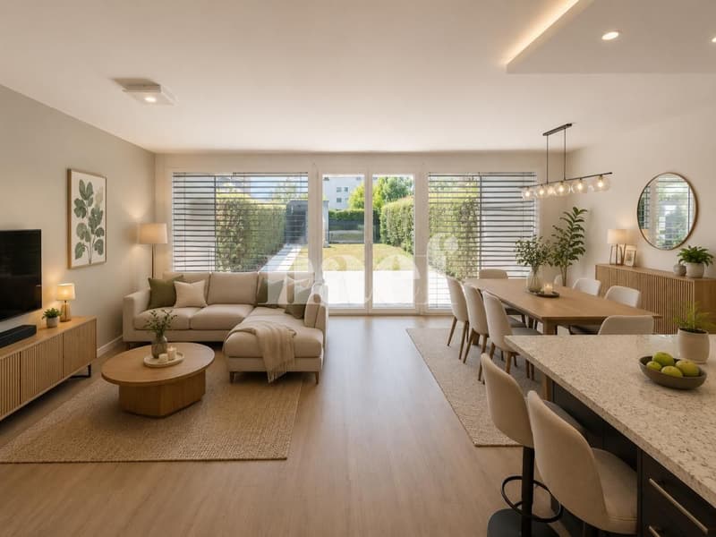 Bel appartement traversant de 3.5 pièces + annexe indépendante au rez-de-chaussée avec jardins (3)