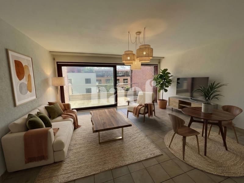 Spacieux appartement de 2 pièces au 2ème étage avec grand balcon (3)
