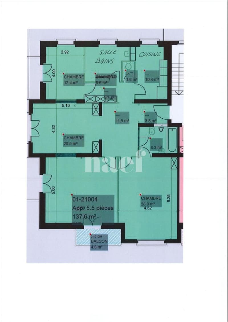 Quartier résidentiel, logement de caractère entièrement rénové (2)