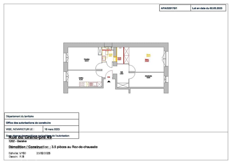 Appartement de 3.5 pièces situé proche de l'ONU (1)