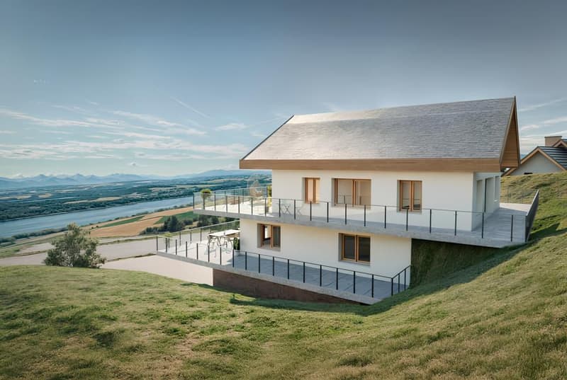 APPARTEMENT-TERRASSE AVEC VUE PLONGEANTE SUR LE LAC ! (1)