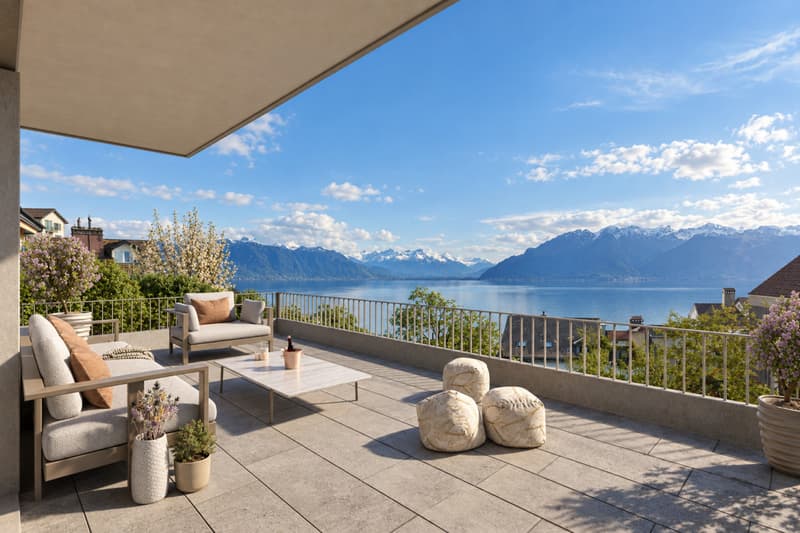 Chexbres - 4,5 pièces neuf avec terrasse et vue sur le Léman (2)