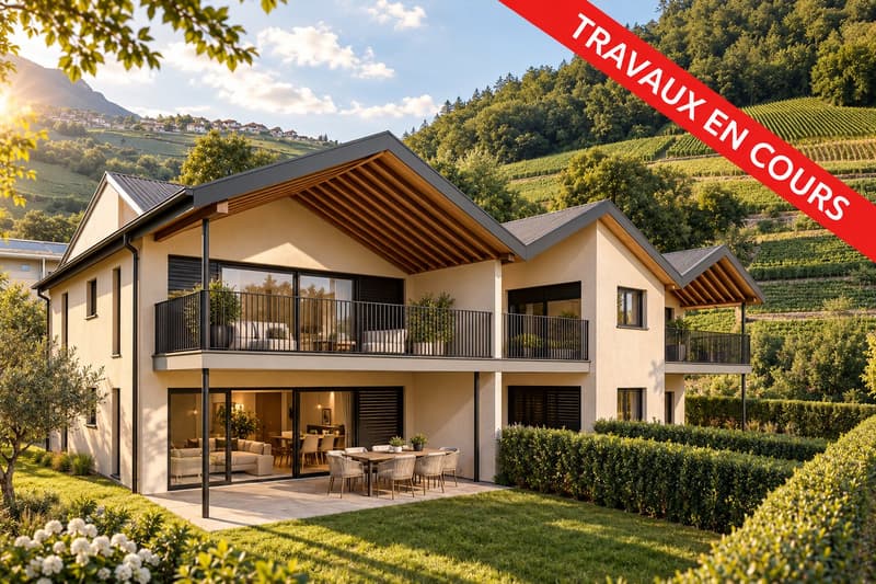 2.5 pièces avec terrasse et jardin privatif orientation plein sud (Vuisse, Savièse) (1)