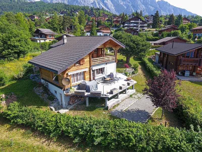 Chalet magnifiquement rénové sur une très belle parcelle plate à Ovronnaz/VS (17)