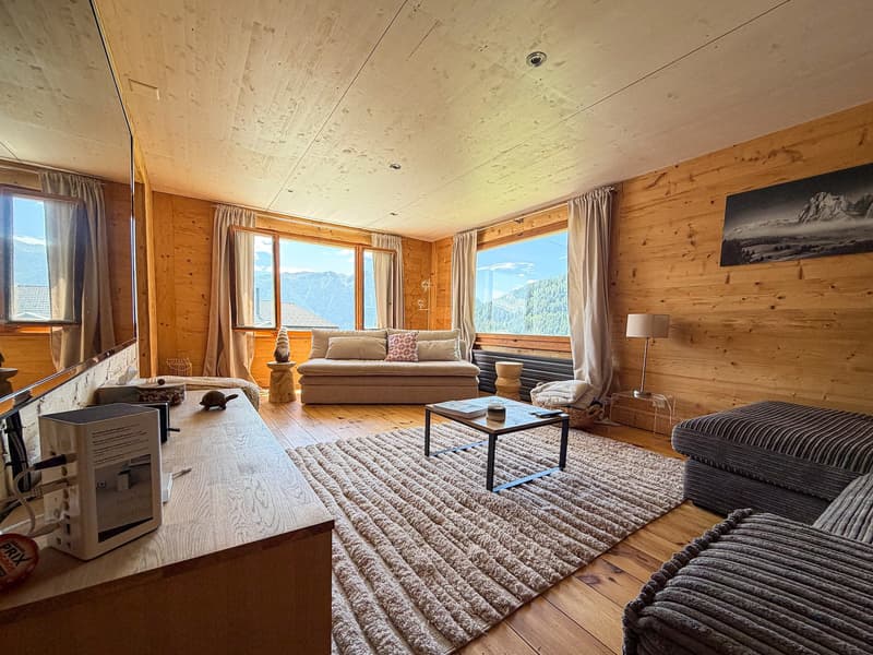 Chalet magnifiquement rénové sur une très belle parcelle plate à Ovronnaz/VS (5)