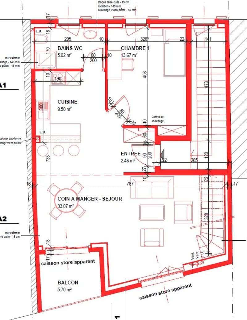 Appartement de 3,5 pièces en duplex au 4ème étage avec balcon (8)