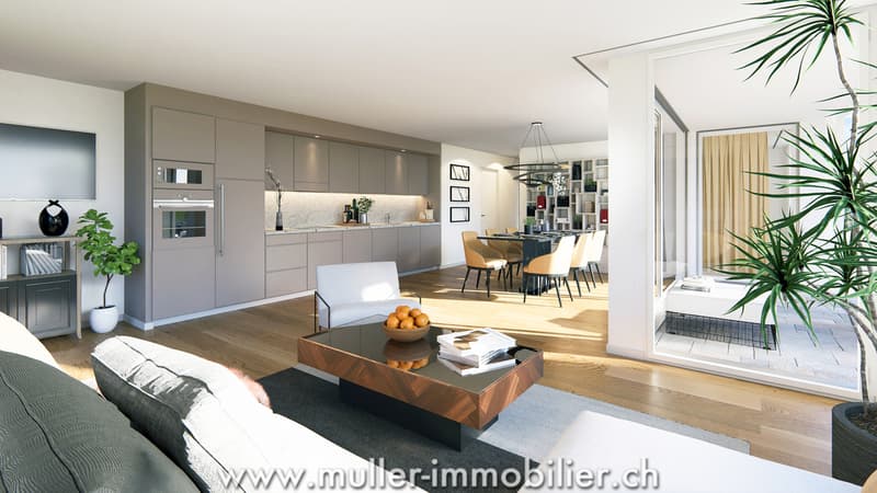 Confortable 3.5 pièces avec vue dégagée à 5 min de Romont (2)