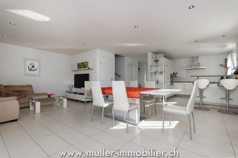 Villa jumelle avec grand terrain et superbe vue à Ollon (4)