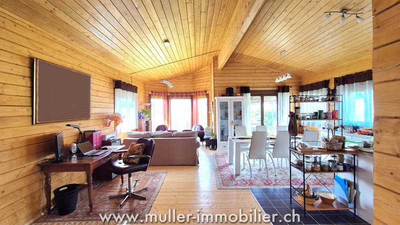 Villa en madrier à quelques pas de la lagune à Cheyres (7)