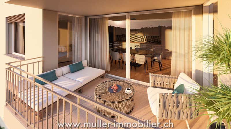 Superbe 3,5 pièces avec balcon en campagne (4)