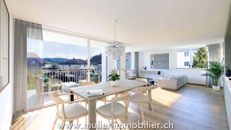 Superbe 3,5 pièces avec balcon en campagne (2)