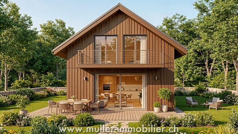 Belle maison en ossature bois en bordure de forêt au calme (11)