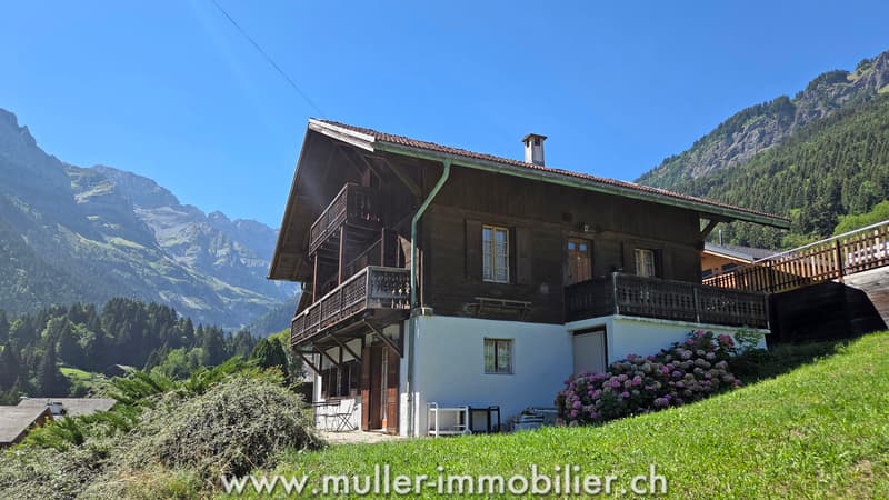 Spacieux chalet, vue sur les Dents du Midi à Champéry (13)