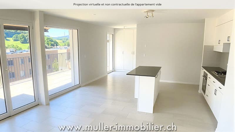 Très bel appartement traversant dans le village de Remaufens (1)