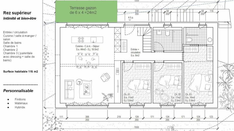 Villa indépendante énergétiquement et modulable selon besoin (5)