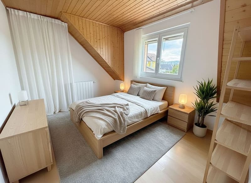 Maison individuelle de 6.5 pces ( 170 m2 ) +un apparemment de 3 pces de 61m2 , piscine et grand jardin - à 10 min de Lausanne (9)