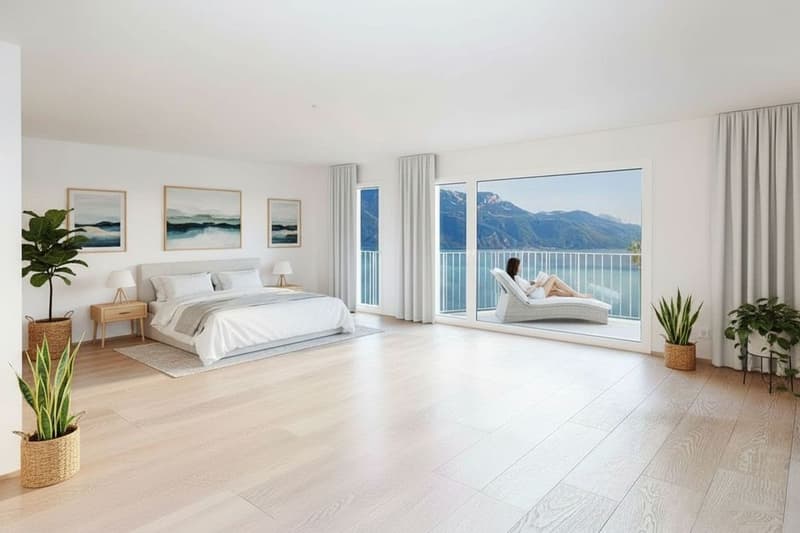 Attique duplex neuf 6.5 pièces, grands espaces et vue imprenable sur le lac Léman (3)