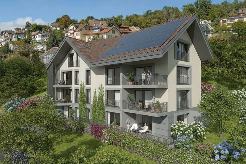 Superbe appartement neuf, grande surface, vue lac et balcon généreux (4)