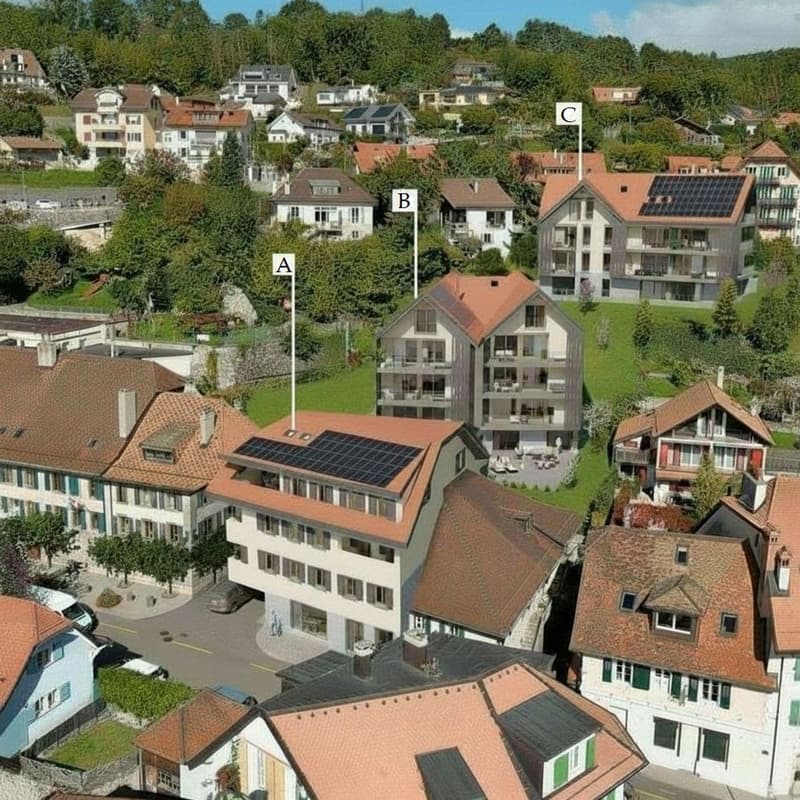 Attique en duplex d'exception neuf 5.5 pièces avec grand balcon et vue spectaculaire sur le lac Léman (4)