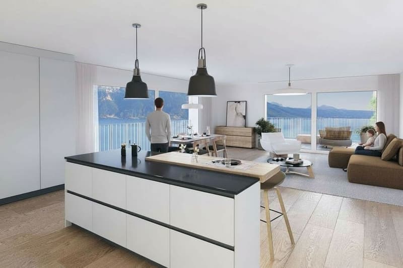 Prestigieux 5.5 pièces avec immense terrasse au rez - Vue panoramique sur le lac (2)