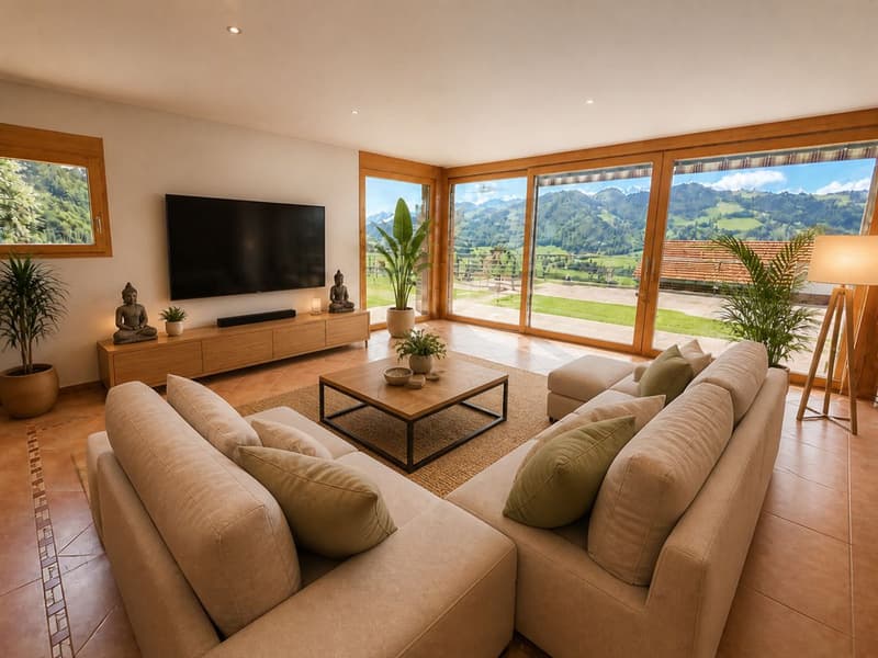 PROPRIÉTÉ D'EXCEPTION AVEC ESPACE WELLNESS PRIVATIF ET VUE PANORAMIQUE SUR LES PRÉALPES (12)