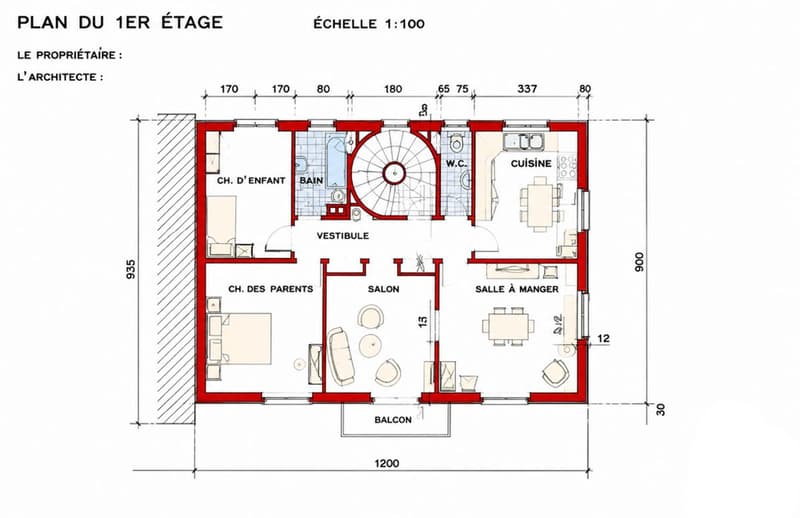 Immeuble de 2 appartements, un local commercial - 2 chambres- 2 places de parc et un garage/ Terrasse au centre du village (2)