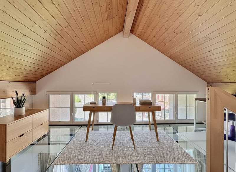 Duplex lumineux aux volumes généreux au coeur de Servion (1)
