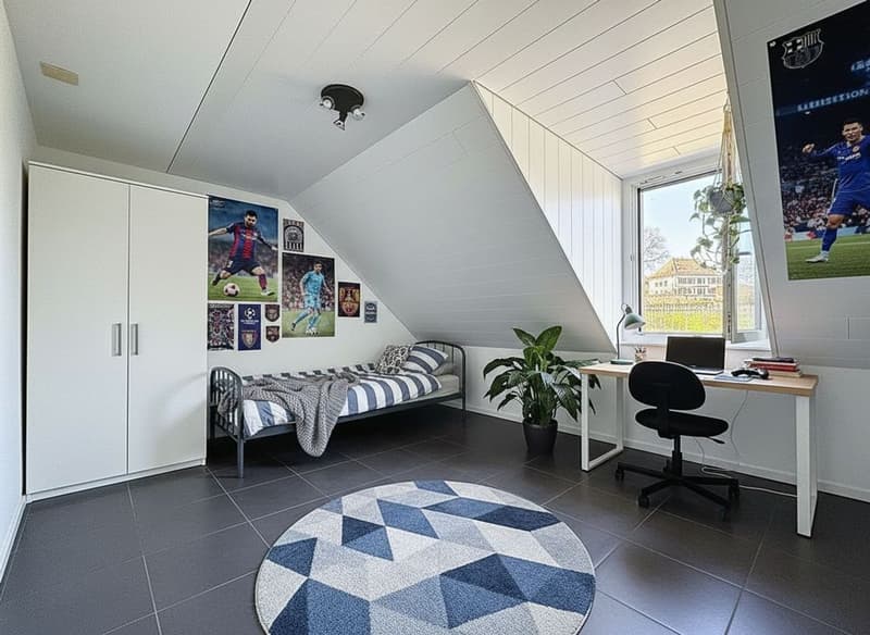Duplex 4.5 pièces au dernier étage avec vue sur le Léman, les Alpes et les vignobles (5)