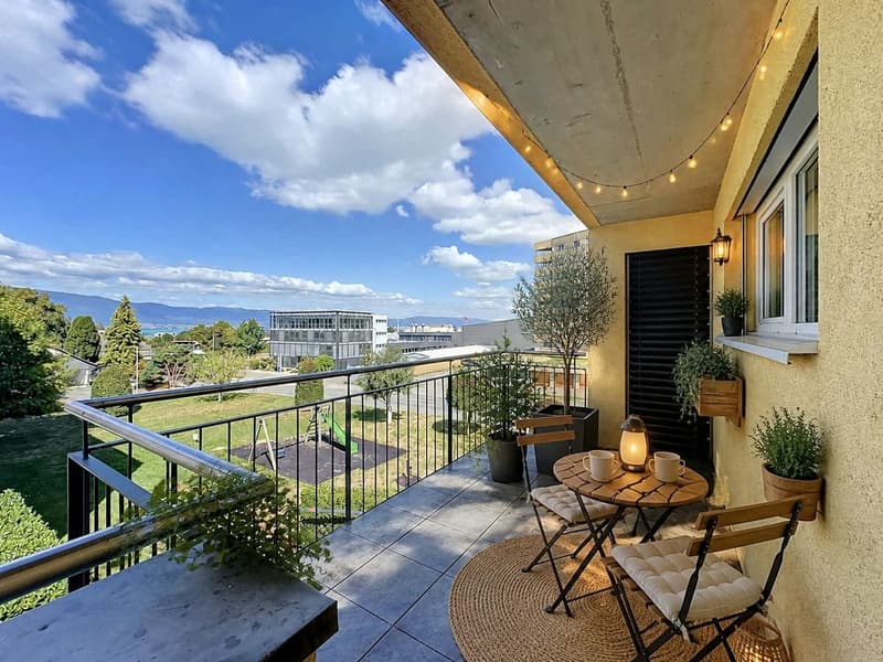 Lumière, espace et belle échappée sur le lac : un appartement rénové au dernier étage (11)