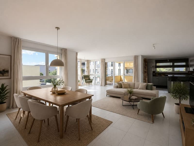Lumière, espace et belle échappée sur le lac : un appartement rénové au dernier étage (4)