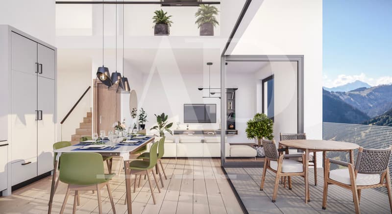 APPARTEMENT DE 4,5 PCES AVEC BALCON LOGGIA - VUE PANORAMIQUE (6)