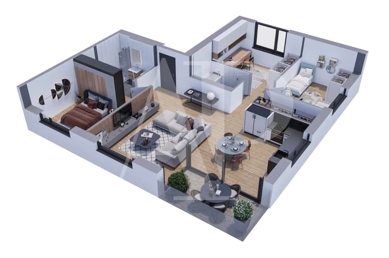 APPARTEMENT DE 4,5 PCES AVEC BALCON LOGGIA - VUE PANORAMIQUE (7)