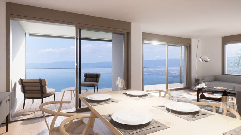 Séjour - Salle à manger avec vue sur extérieur