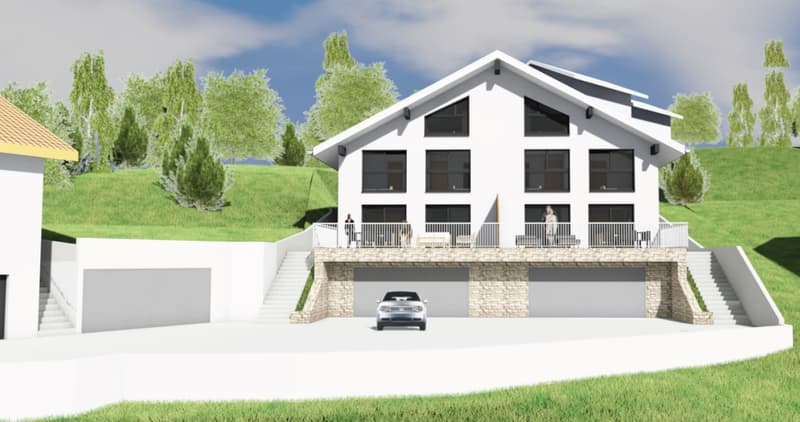 Parcelle avec permis de construire pour deux villas