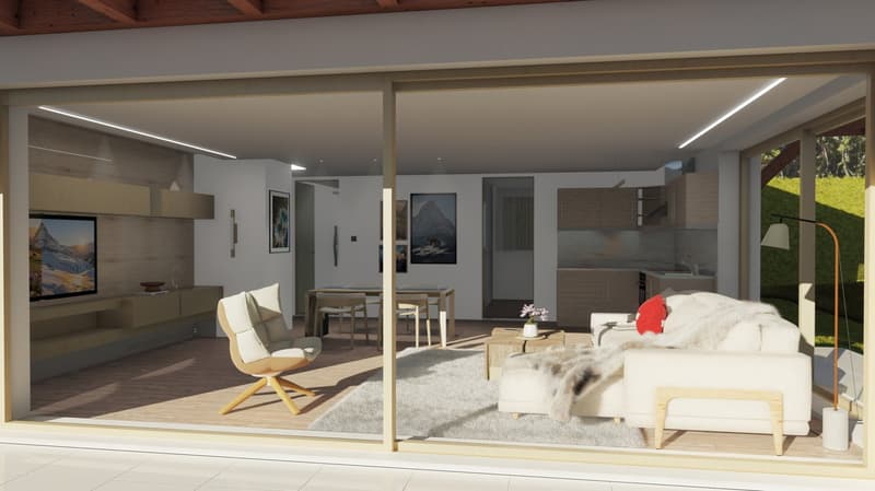 Appartement neuf de 2.5 pièces avec terrasse et vue à Crans-Montana - Résidence principale (9)