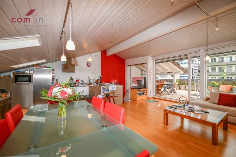 SION, ATTIQUE duplex de 6,5 pces terrasse de 48 m2 - Vieille ville (5)