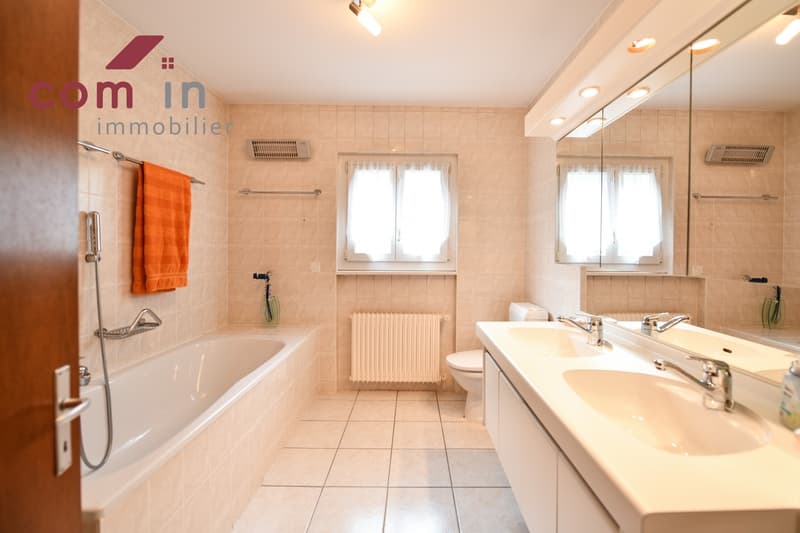 grande salle de bain/douche/wc/double-lavabos