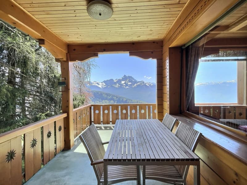 GRAND CHALET DE 9 PIECES AVEC UNE PISCINE DANS UN QUARTIER TRES CALME AVEC VUE PANORAMIQUE GRANDIOSE (11)
