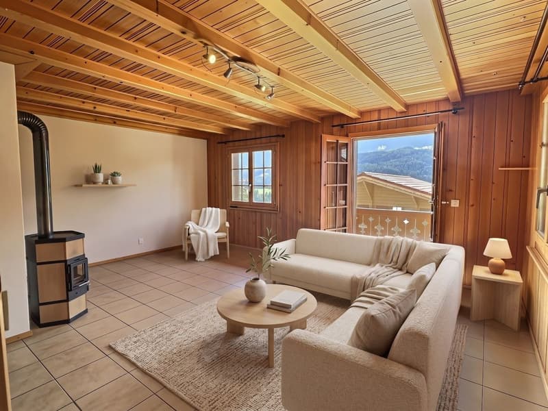 Agréable duplex en attique à vendre à Château-d'Oex (1)