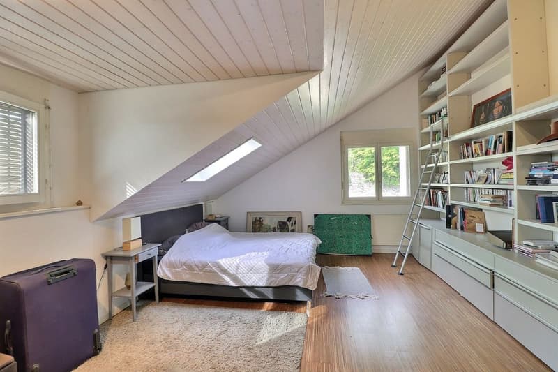 CHARMANT APPARTEMENT DE 3,5 PIECES LOUE AVEC UNE VUE PANORAMIQUE IMPRENABLE SUR LE LAC ET LES ALPES (7)