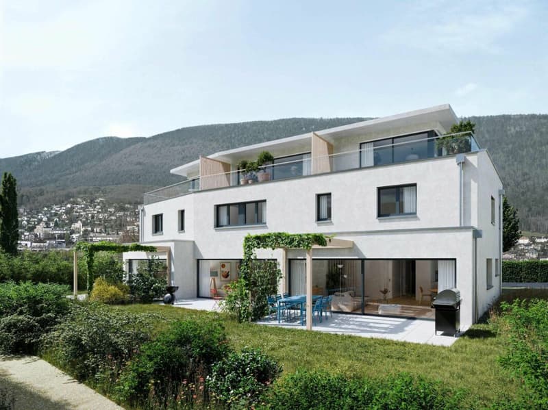 Portes ouvertes dès le mercredi 19 août tous les mercredis entre 16h00 et 18h00 et tous les samedis de 10h00 à 12h00 - Villa de 5.5 pièces avec jardin, terrasse et terrasse en attique  - Bevaix |  … (2)