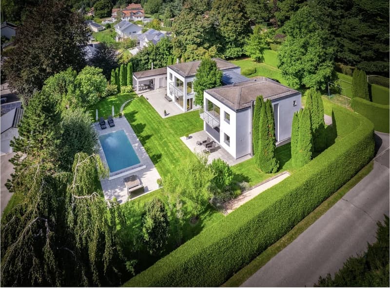 Grande villa contemporaine de 500m², piscine, calme, vue sur le Jura (3)