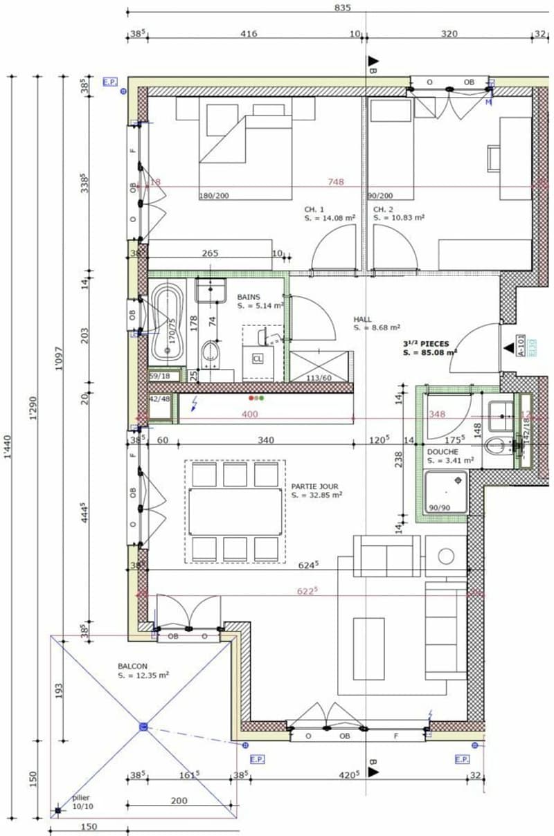 Appartement 3,5 pièces Moderne et Lumineux (10)