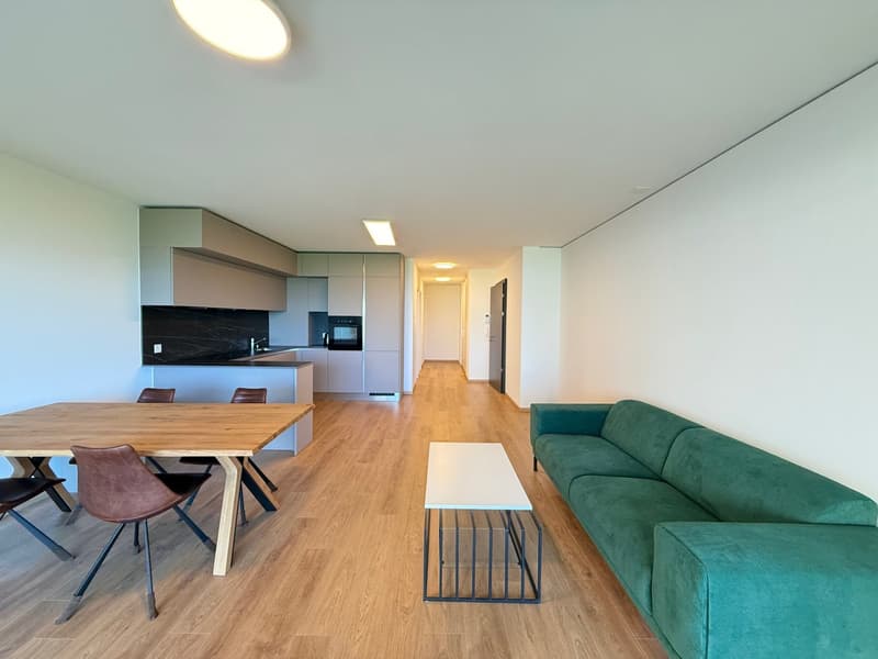 Beau 3.5 pièce neuf de stanting avec terrasse & jardin dans résidence avec piscine (2)